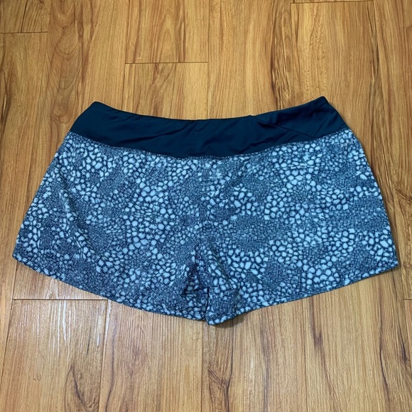 Nike Blue Printed Rival Running Training Shorts - Picture 3 of 10